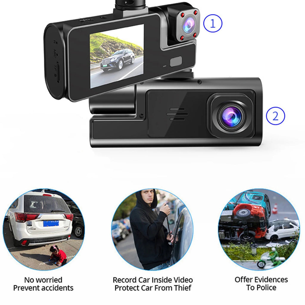 Dash Cam Built-In Wifi GPS Front 2K and Rear 1080P Dash Camera for Cars,155° Wide Angle Dashboard Camera Recorder