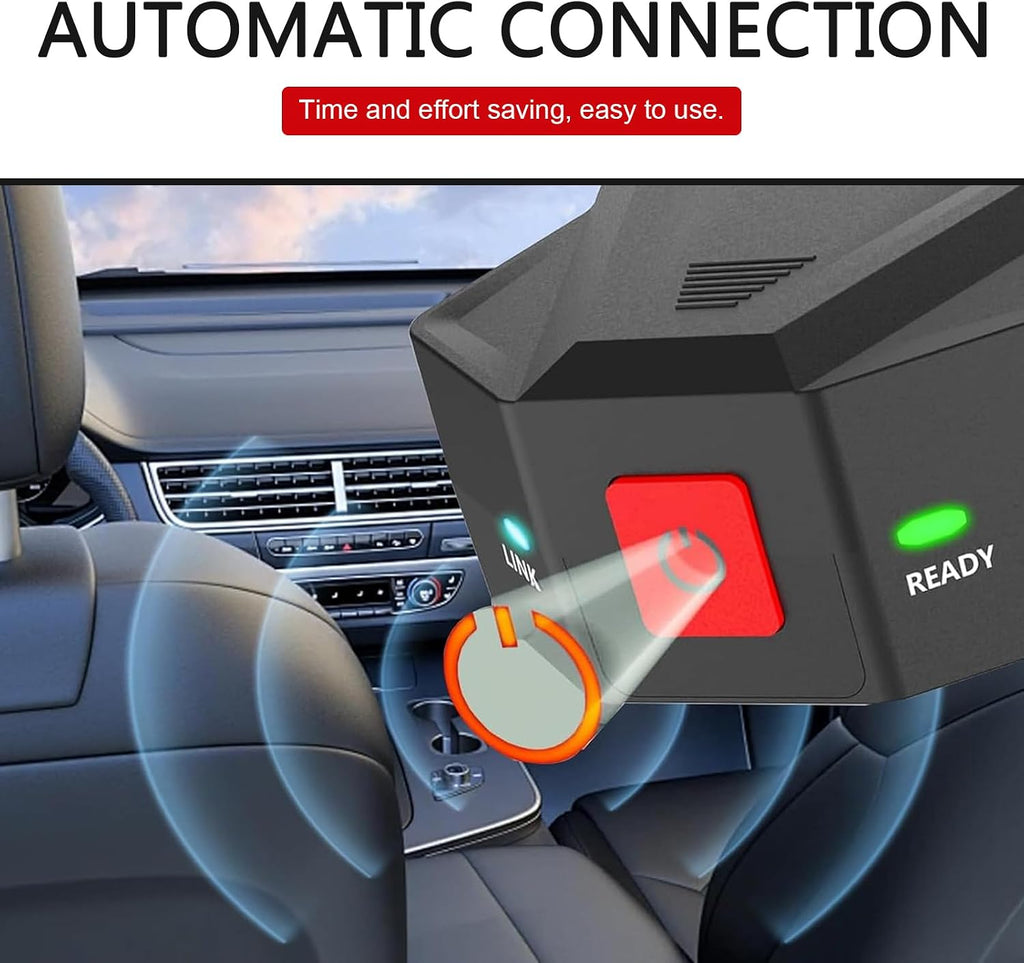 Car OBD2 Bluetooth Scanner, Reset and Clear Fault Codes Device, Wireless Data Detection Diagnostic Tool with Freeze Frame Design, Performance Test Device for Ios & Android & Windows (Black)