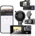 Dash Cam Built-In Wifi GPS Front 2K and Rear 1080P Dash Camera for Cars,155° Wide Angle Dashboard Camera Recorder