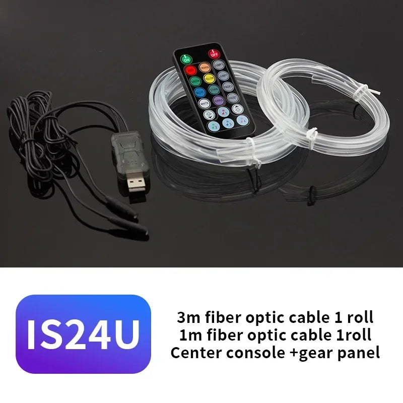 3M USB Blue LED Automotive Interior Atmosphere Light - Flexible Neon Strip for DIY Environmental Lighting