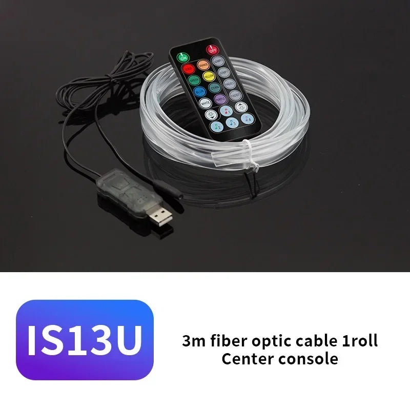 3M USB Blue LED Automotive Interior Atmosphere Light - Flexible Neon Strip for DIY Environmental Lighting